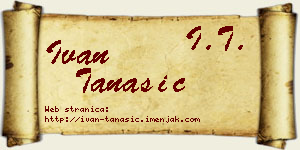 Ivan Tanasić vizit kartica